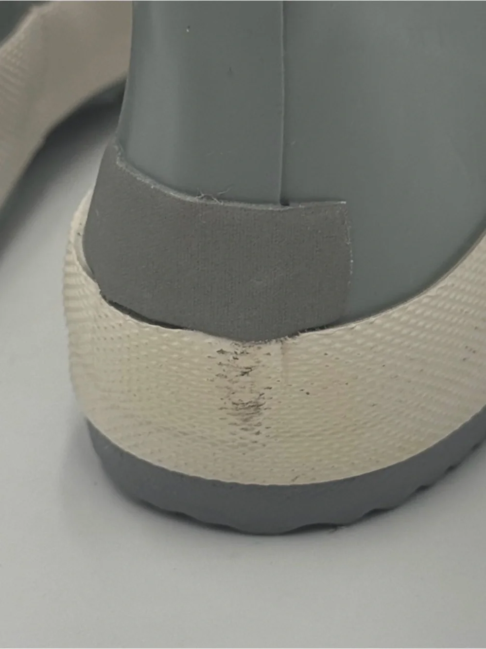 Children's Gray and Cream Rain Boots Size 10
